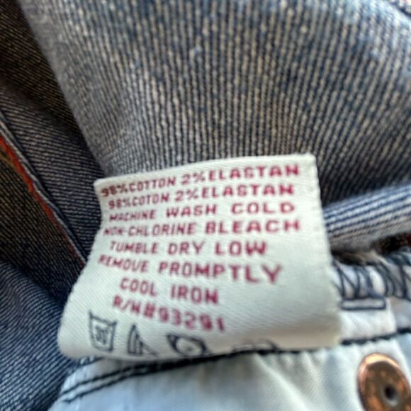 True Grit Boutique denim jeans copper button red yellow top stitching size 31 - Picture 4 of 16